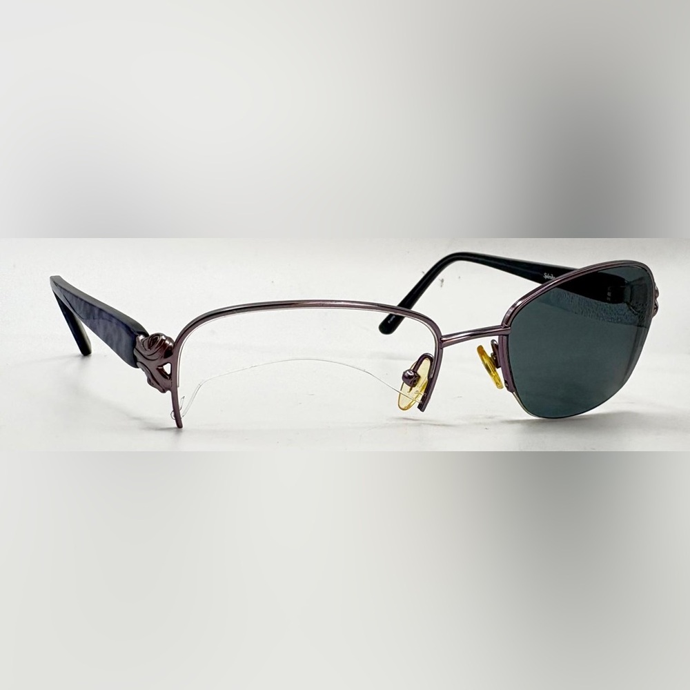 Splendor SP1006 Purple Oval Half Rim Metal Sunglasses Frames Only